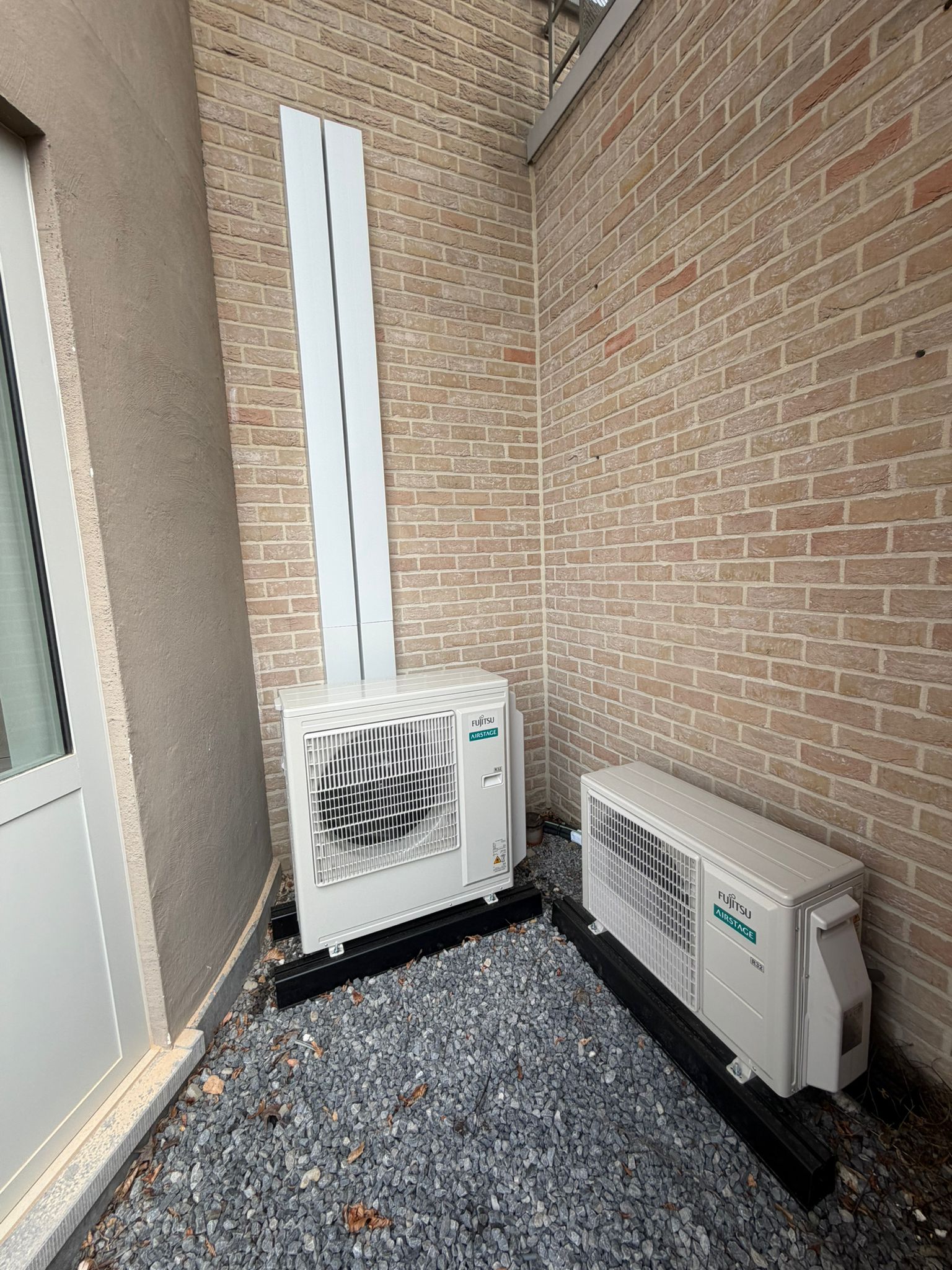 Geplaatste Fujitsu airco-units bij een woning